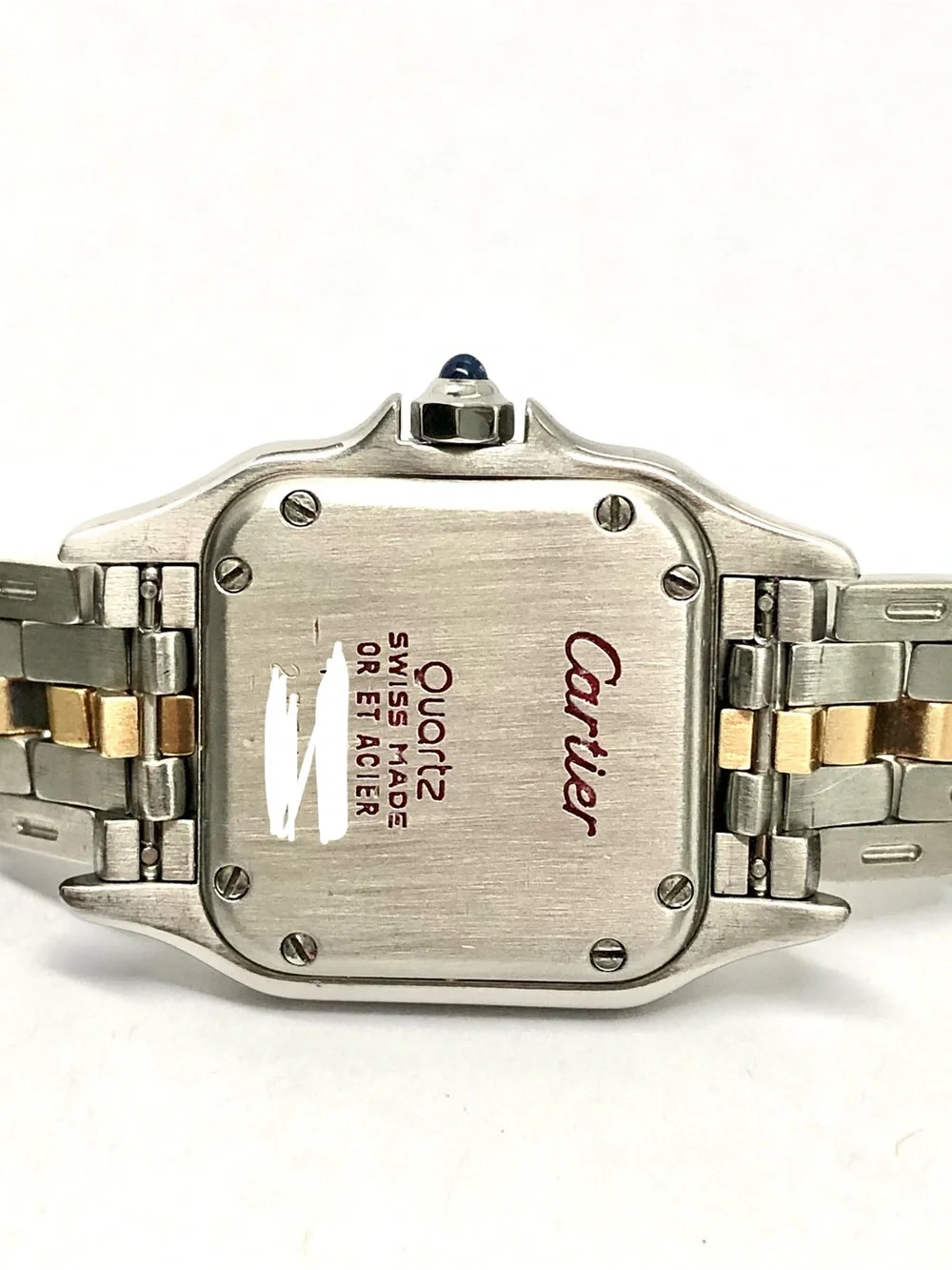 CARTIER PANTHERE Quartz 23mm 1 Row Gold 2.10TCW Diamond Watch Cream Dial